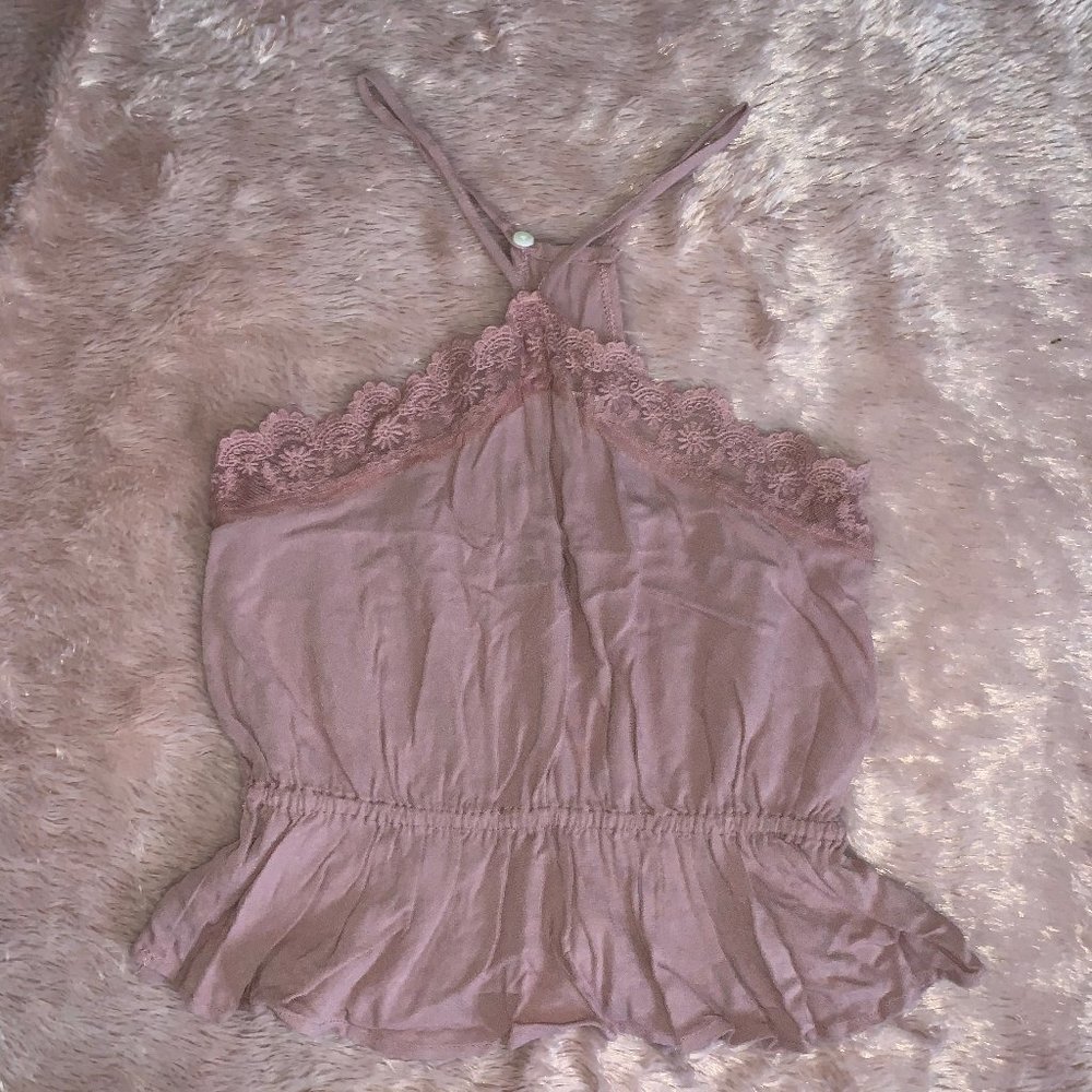 Kendall & Kylie Mauve Halter Top